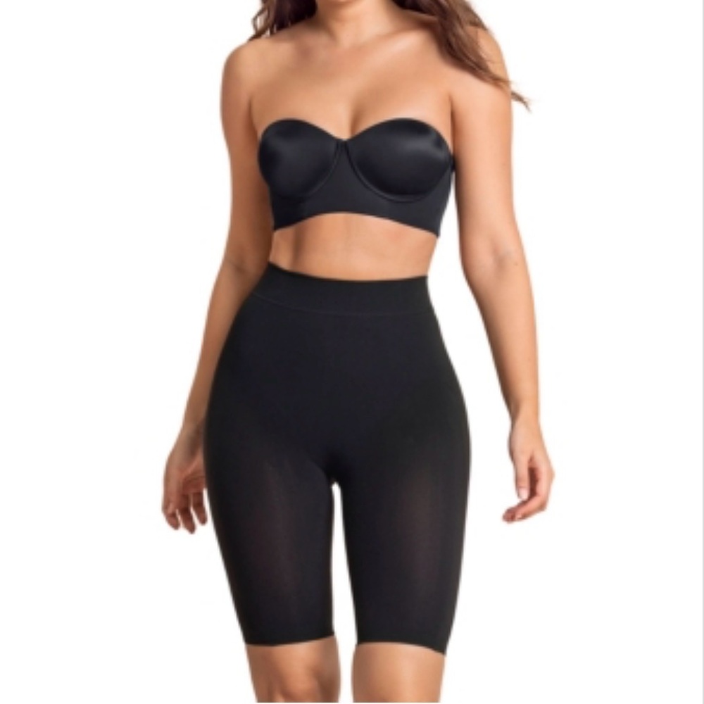 Leonisa Well-Rounded Invisible Butt Lifter Shaper Short - Black L/XL